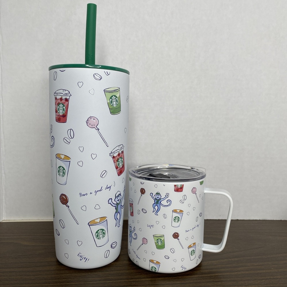 Starbucks X Roller Rabbit Stainless Steel Tumbler Set